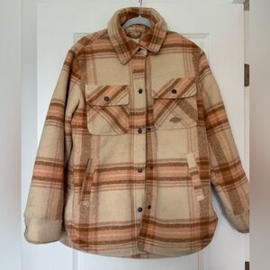 Rip Curl Plaid Sherpa Shacket – Size Small